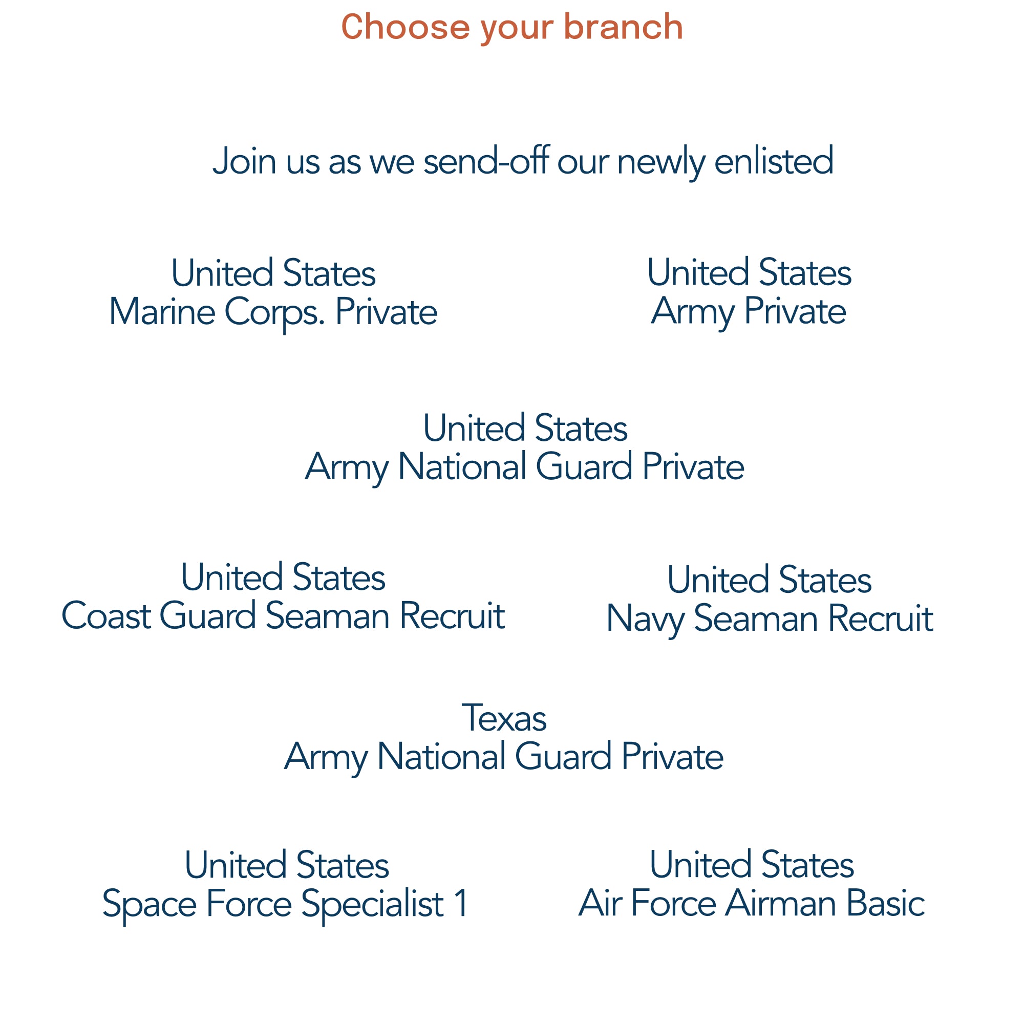 modern patriotic invitation for military enlistment celebration red white blue design