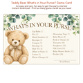Teddy Bear What's In Your Purse Game