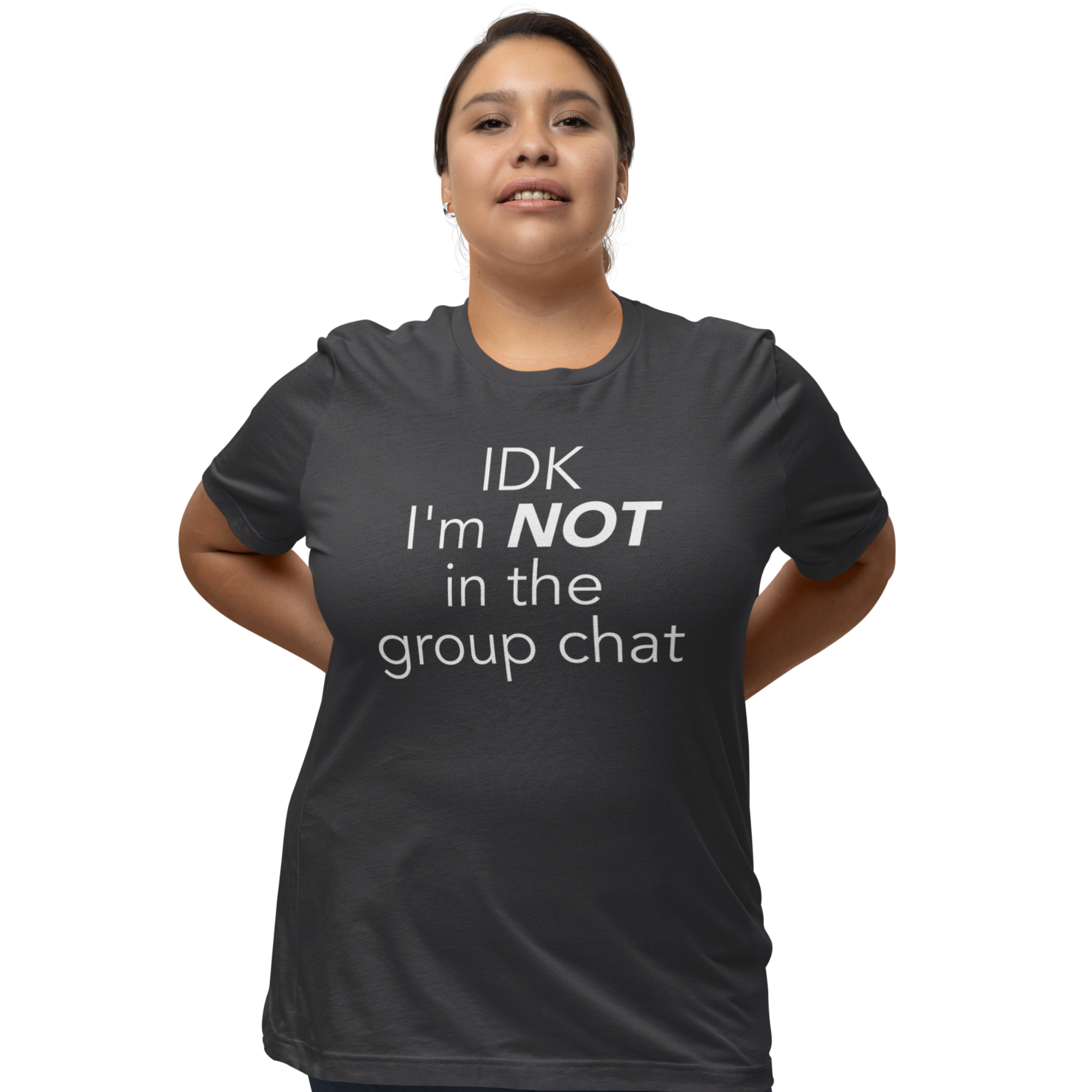 Comfortable garment-dyed t-shirt with humorous text design for everyday wear