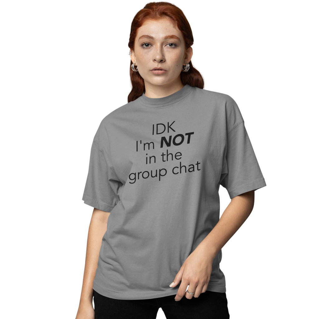 Casual lifestyle graphic tee with sarcastic slogan, minimalist fashion style