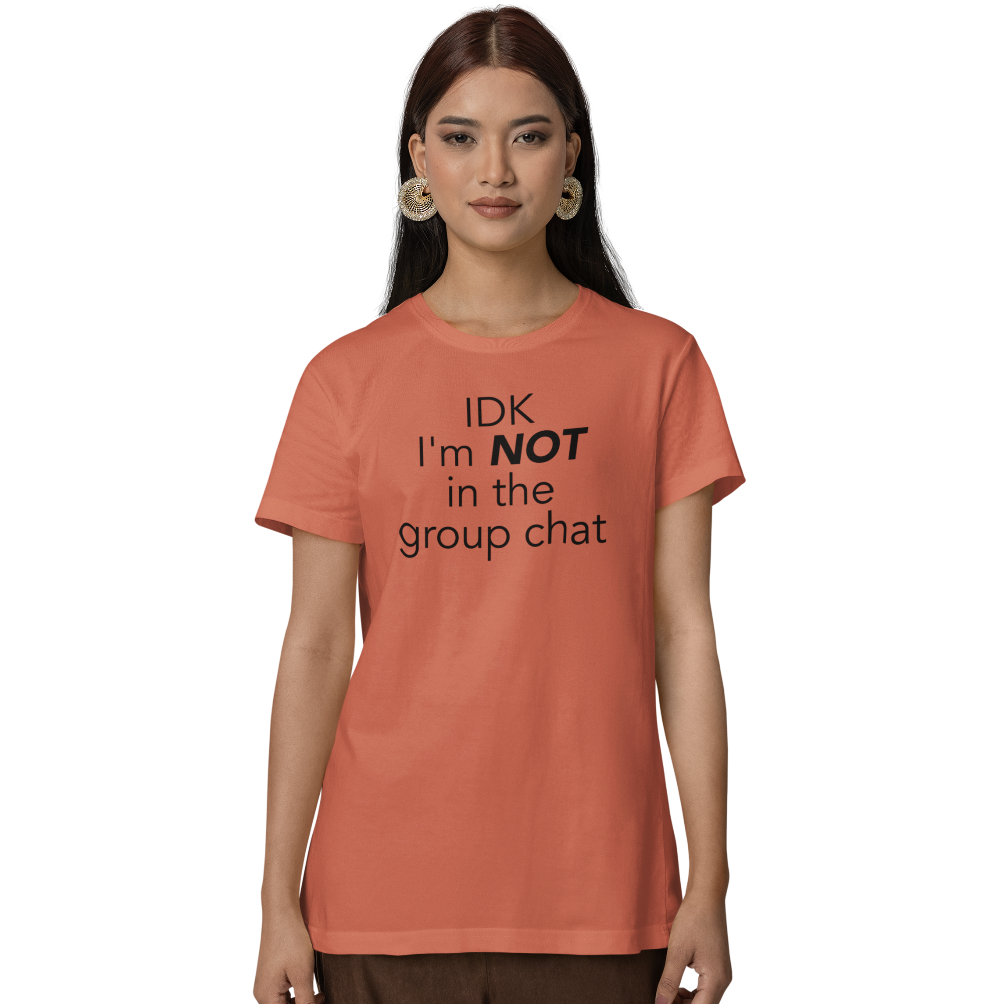 Funny mom shirt referencing group chats and social humor, soft relaxed fit tee