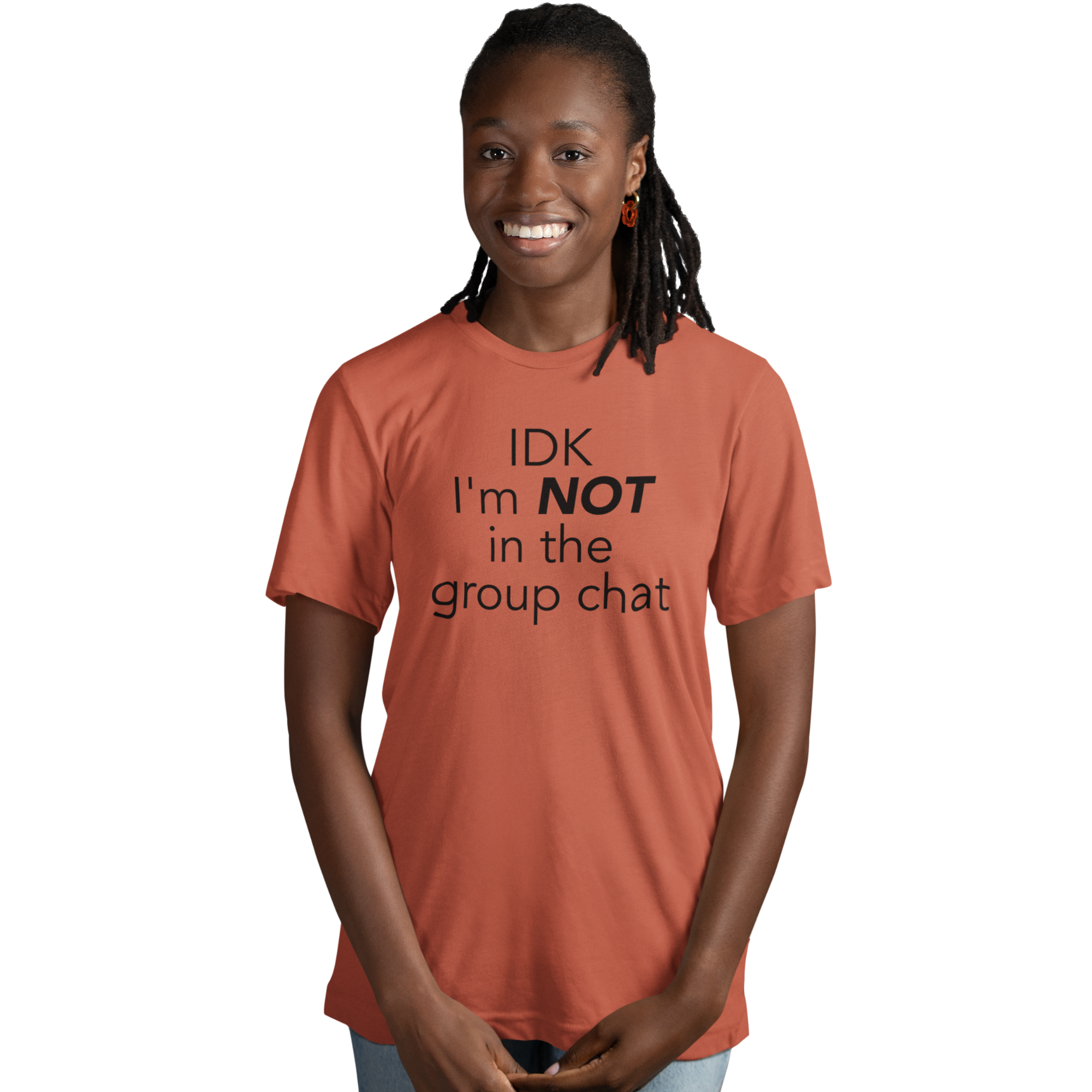 Minimalist funny shirt with clean typography, relaxed fit everyday tee